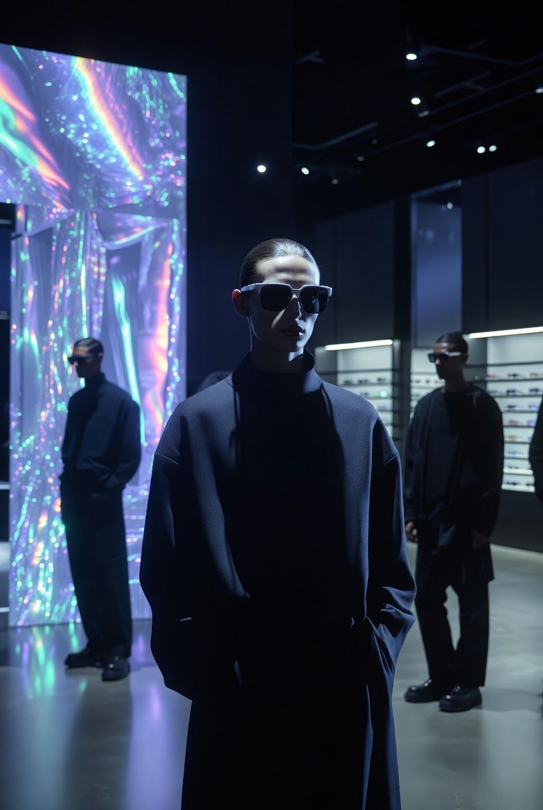 ZHADL Black Future Frame — fashion sunglasses lifestyle shot, designer eyewear